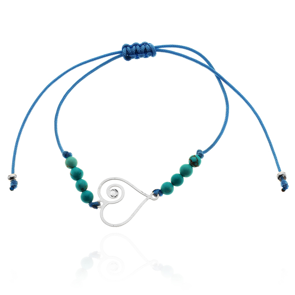 ΒΡΑΧΙΟΛΙ ΚΑΡΔΙΑ ΜΕ SWAROVSKI ΣΕ ΚΟΡΔΟΝΙ ΜΕ ΧΑΝΤΡΕΣ